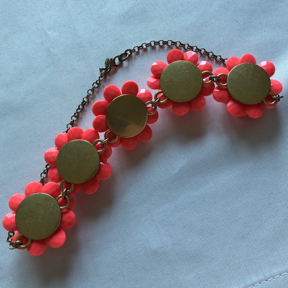 J. Crew Statement Floral Necklace in Coral - Picture 10 of 14